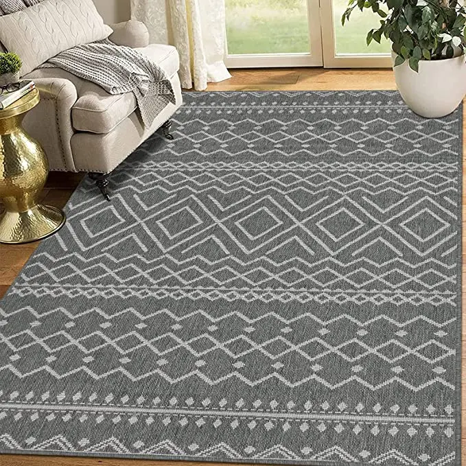 OEM customization Logo machine washing reversible waterproof durable door mat picnic rug home decoration mat