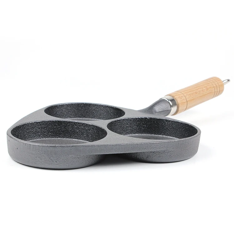 Mini breakfast divided pan cast iron skillet omelette fry pan for eggs