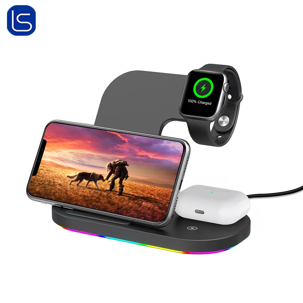 
Latest Gadgets 2020 Technologies Fast Wireless Charger 3 IN 1 15W Stand Fast Wireless Chargers 