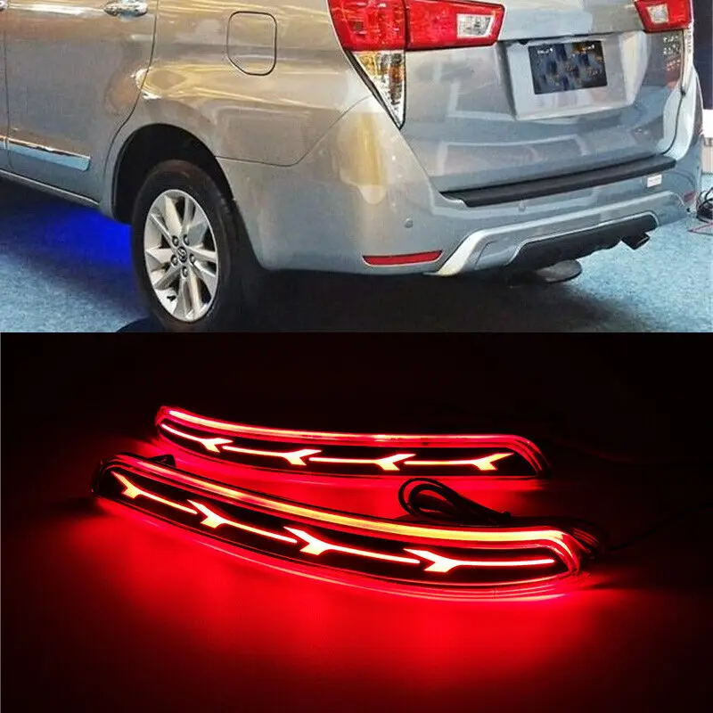 KEEN Car Led Tail Light for Toyota Innova 2015 2016 2017 Rear Bumper Light Brake Turn Signal Reflector Fog Lamp
