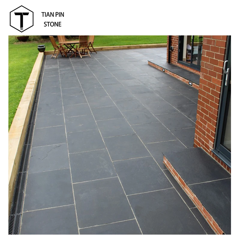 Jiujiang черная шиферная уличная плитка панель каменная