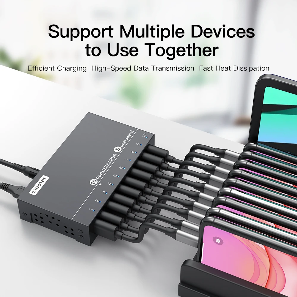 Sipolar A103 Amazon 10 port usb charger hub Splitter Electric Usb Hubs for computer hardware & software