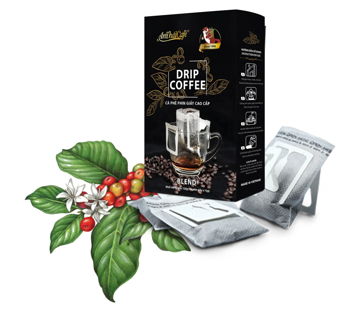 DRIP COFFEE PAPER ANTHAICAFE FROM DAKLAK VIETNAM