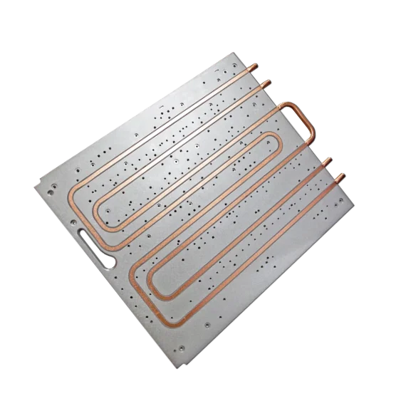 Origin Directly Wholesale Aluminium Plate With Exposed Tube  Liquid Cooling Plate Heatsink