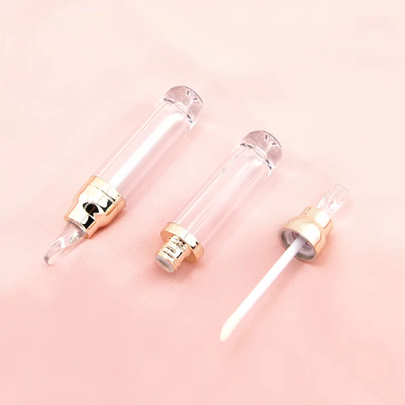 2022 new luxury pink white sheepskin lip stick case empty rhinestone glitter lipstick container lipgloss packaging tube for lady