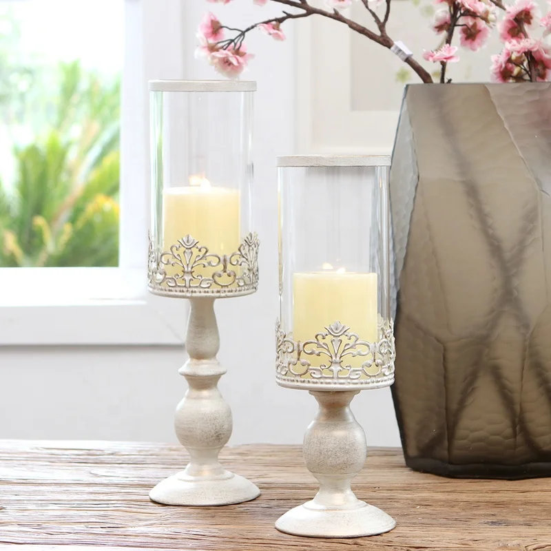 Wholesale Glass Candle Stick Home Other Decoration Candlestick Unique Creative Metal Candle Holder