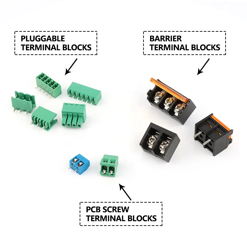 8A 300V 4 pins Pcb Spring Terminal Block 180 degree 3.81 terminal connector