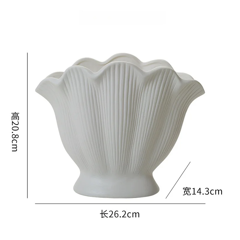 2024 New Classic Shell Shape Flower Vase, Modern Home Office Hotel decorative Vase, Table for Hotel Ceramic Vase