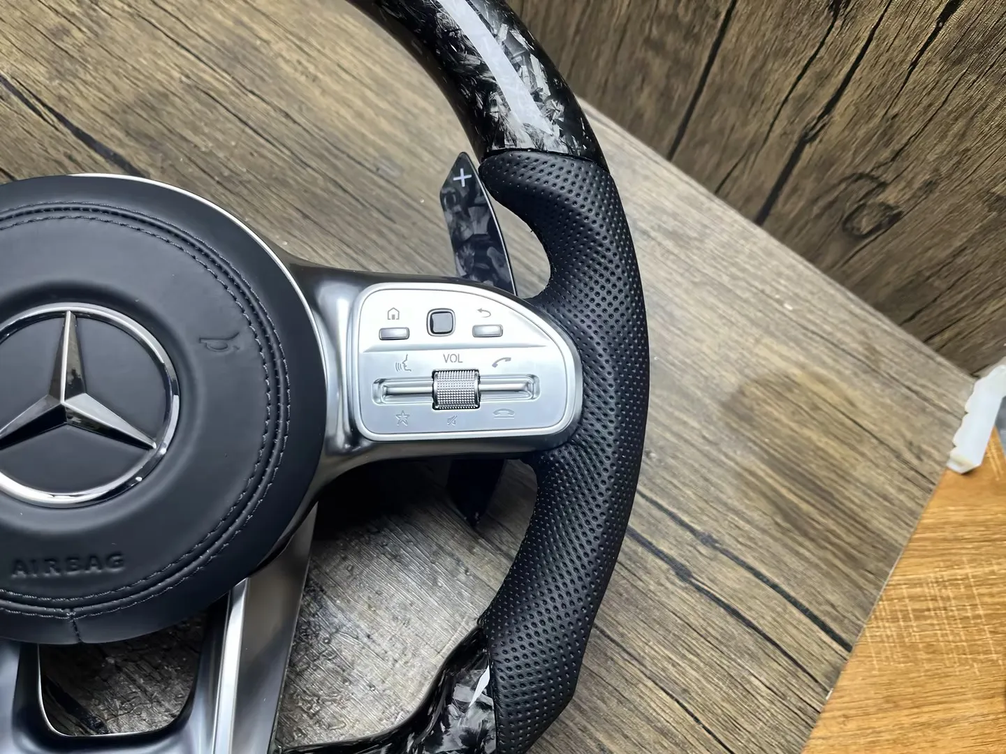 Углеродное волокно Автомобильное рулевое колесо для Mercedes Benz W205