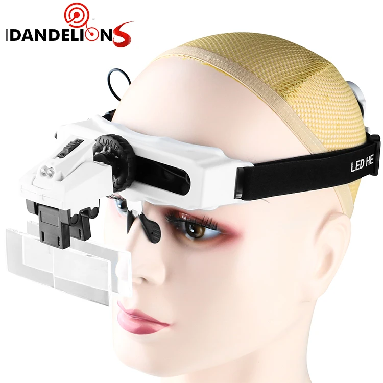 
Multi magnification portable helmet magnifying glasses hand free repair tool kit head-mounted glass magnifier for sale 