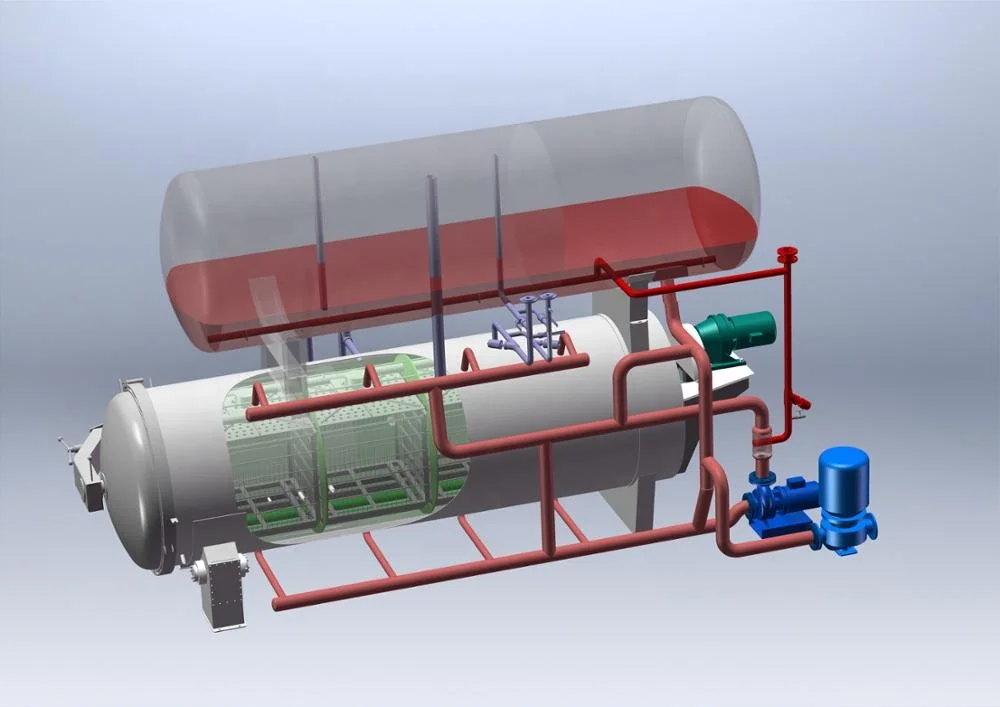 water immersion rotary retort machine for Bowl porridge