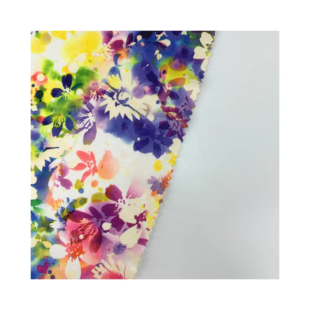 Hot Design Comfortable Breathable Stretch 80% Nylon Sportswear Tricot Knitted Suit Printed Plain 20% Spandex Fabric for Swimwear