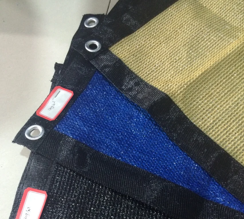 Heavy duty 240gsm windbreak privacy screen nets aluminum buttonholes windbreak nets