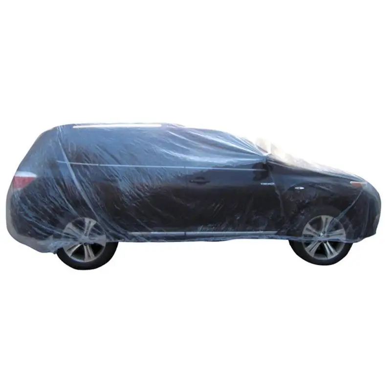 factory direct price custom printing car plastic cover disposable dustproof car cover for auto