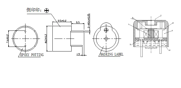 Buzzer Factory Best Selling 12*9.5mm 12V Buzzer Alarm