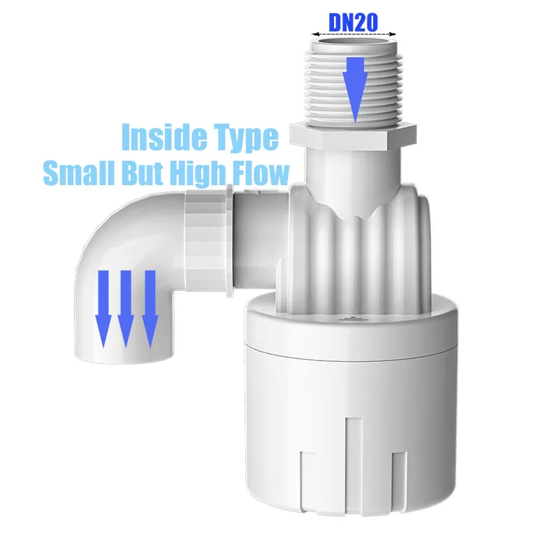 Easy installation water level control valve auto shut off refilling plastic water cooler 3/4 inch float ball valve