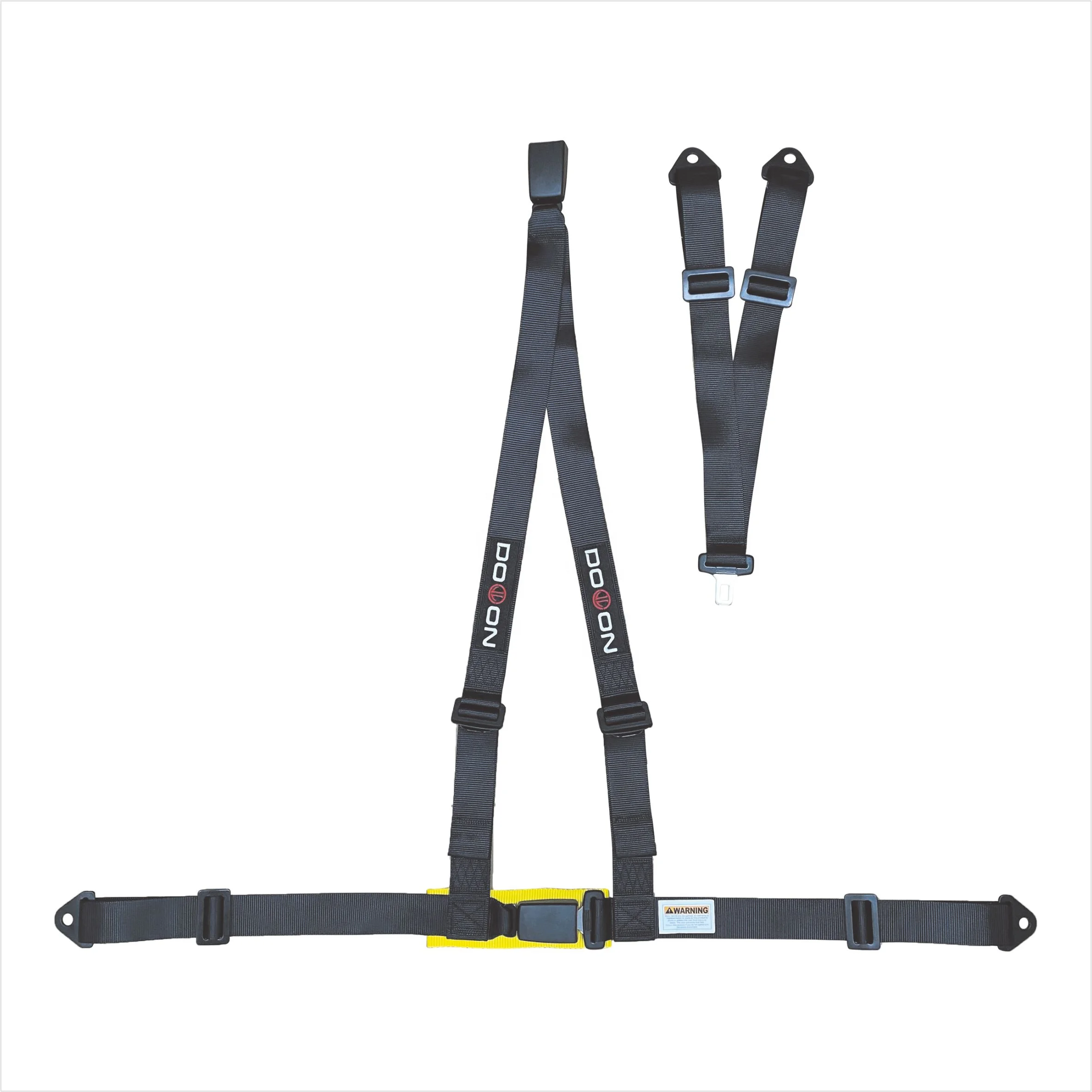 Auto Parts Racing 2 inch 4-Point Double Buckle Safety Seat Belt Harness Belt with New Steel Adjusters