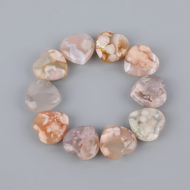Custom clear hand carved quartz stones mini heart shaped crystals for souvenirs gift