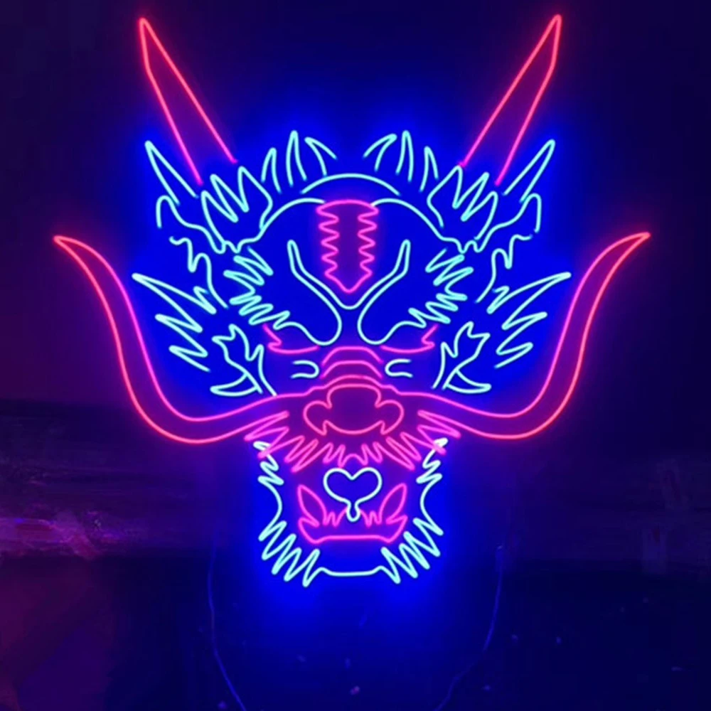 12V Electronic Signs Wholesale Personalised Illuminated Frontlit LED Dragon Neon Sign Kit
