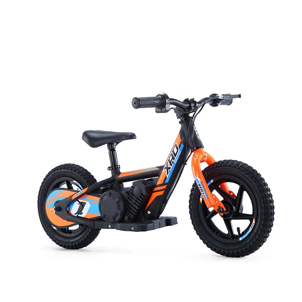 2023 Wholesale Electric Bike 12Inch Kids 24V 80W 2Ah Balance Wheel Bicycle Ebike 10Km Range Age 4-10 Years Children Ebike