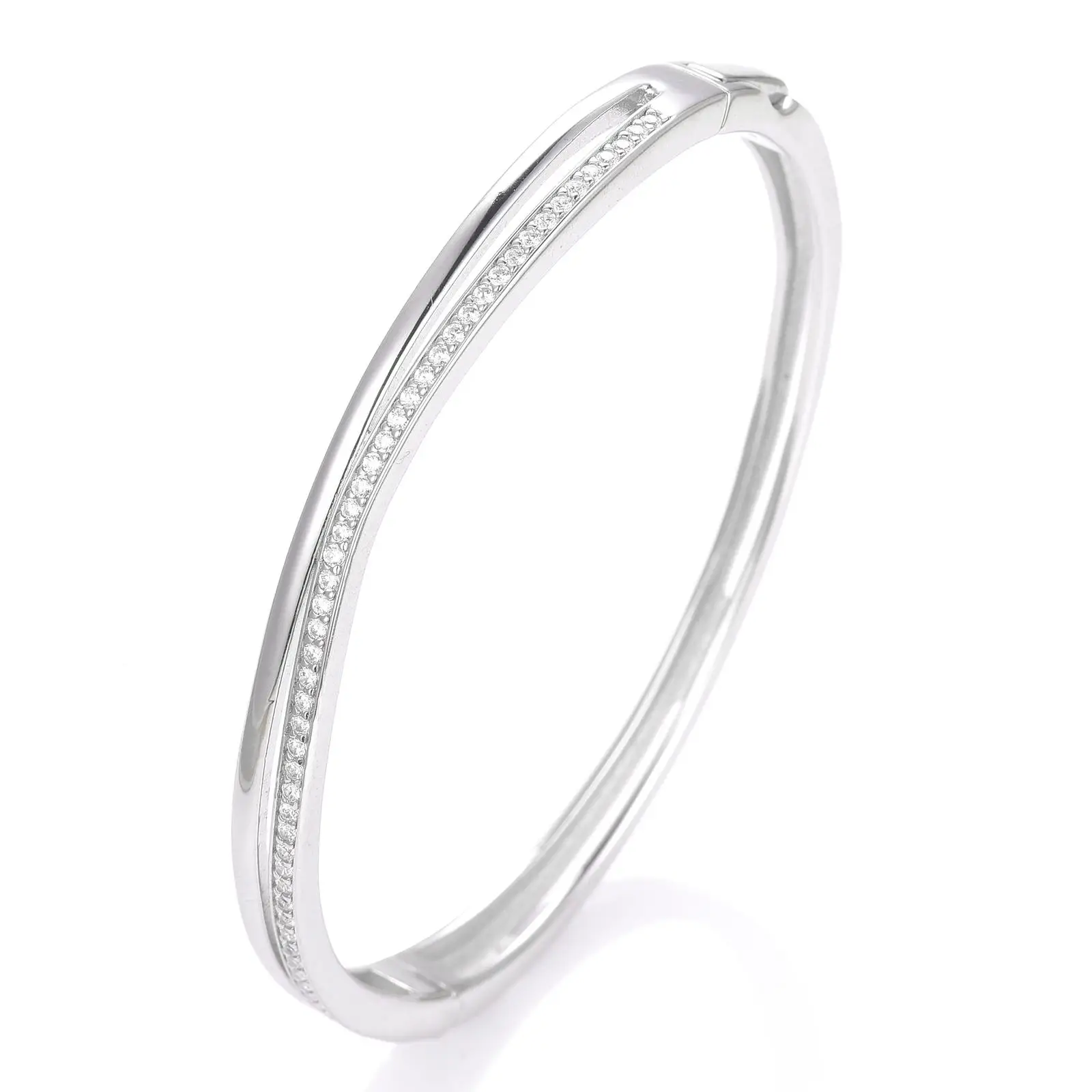 Carline 925 sterling silver custom 18k gold plated bilayer irregularity zircon gold bracelet jewelry for women girls