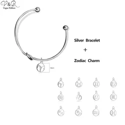 V&R Zodiac Jewelry Alex gold  Plated Bracelet Men Adjustable Zodiac Bracelet For Women