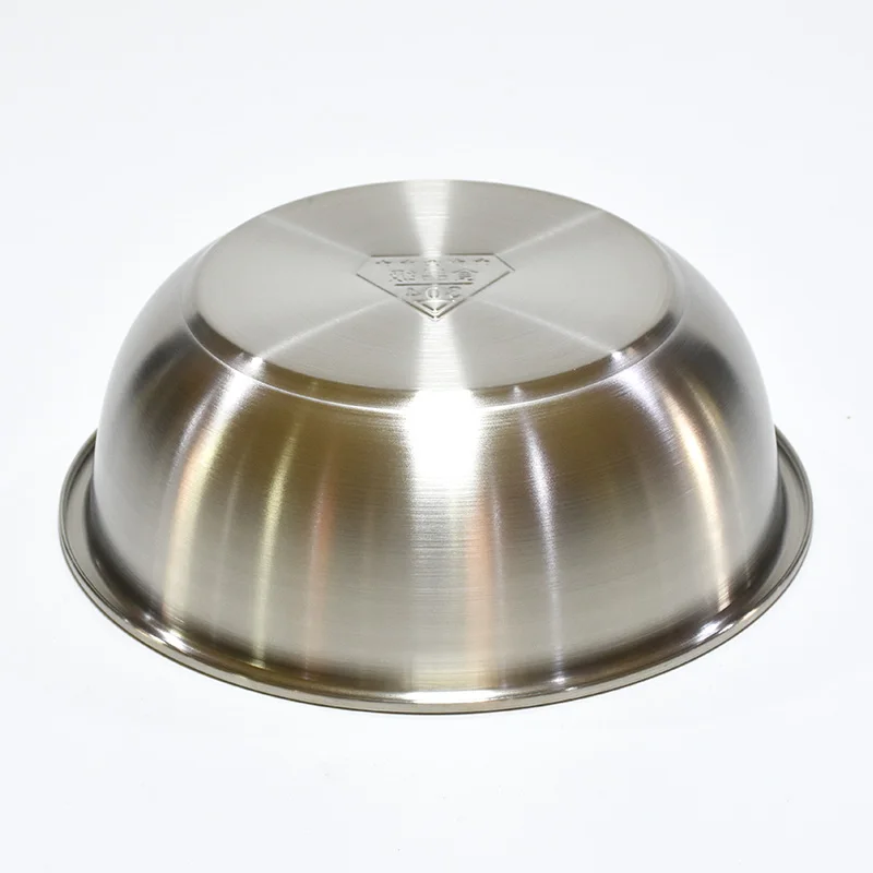 Wholesale kitchenware 304 stainless steel soup bowl 14-32cm high-capacity mixing bowl
