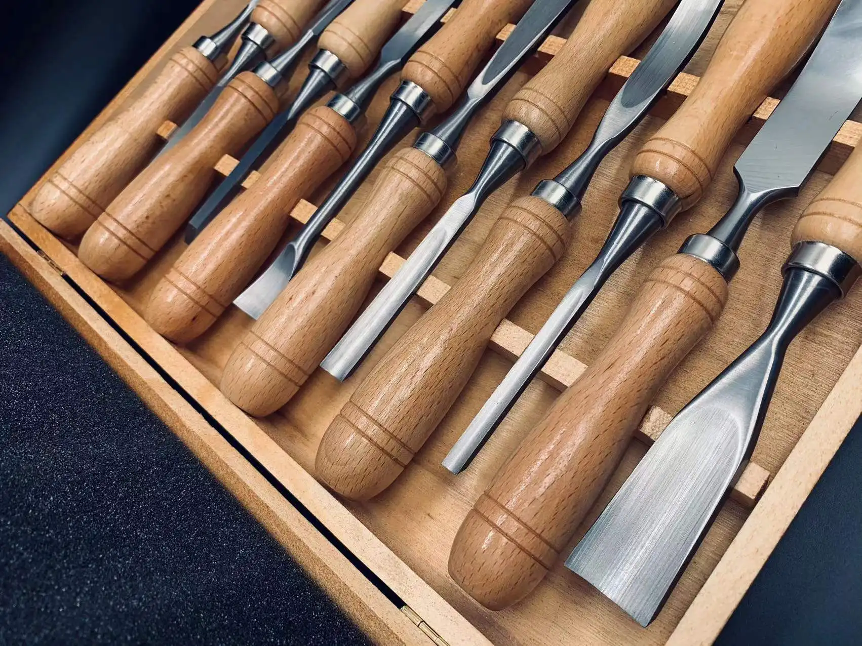 Customized LOGO Good Quality Chisel Carpenter Tools 12pc Carving Chisel Wood Chisel