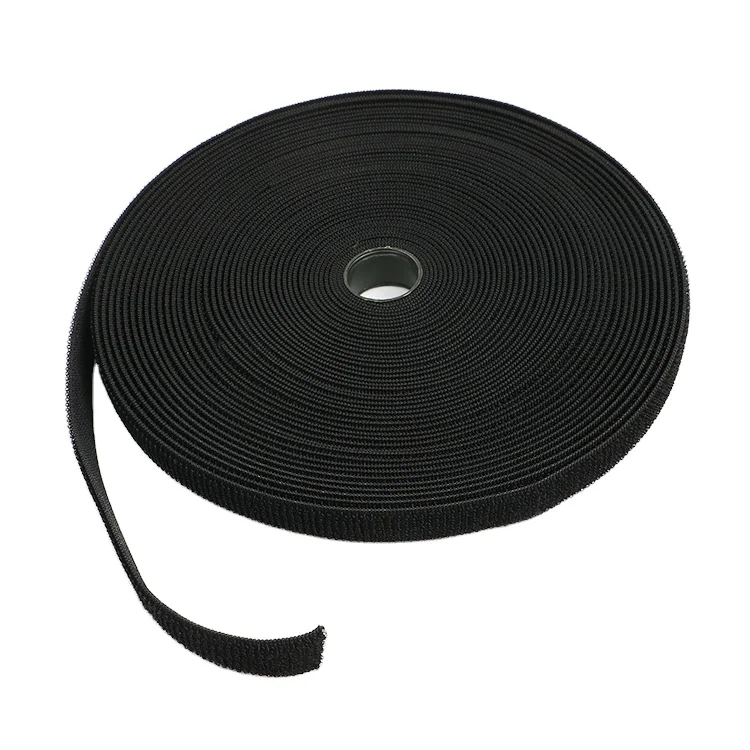xinyang High sticky soft black tape sewing hook and loop tape fastening strap and transparent double sided hook and loop fastene