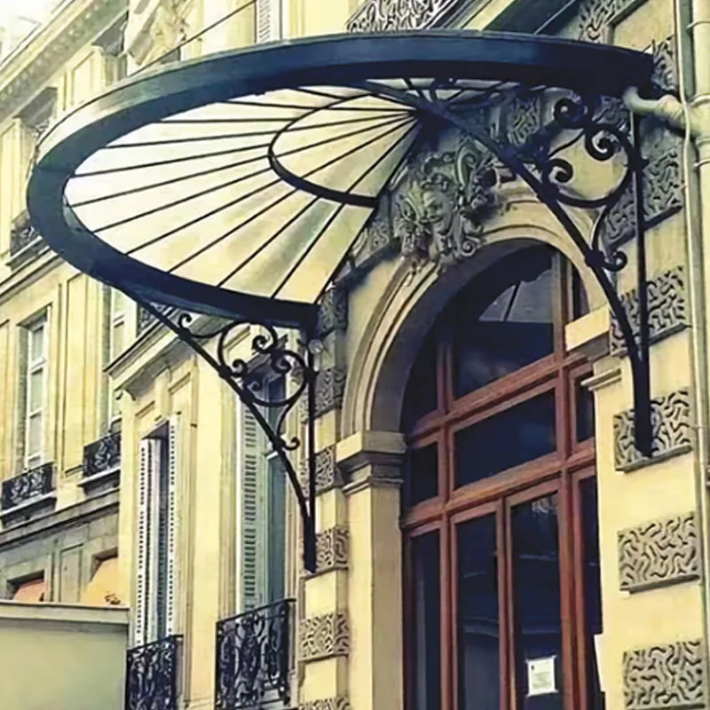 Outdoor garden freestanding balcony custom awning wind and rain protection