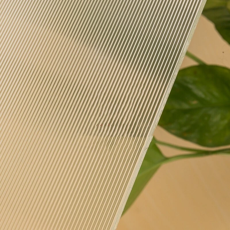 Corrugated texture Tempered Decorative Safety Craft Glass fluted lampwick glass for Partition