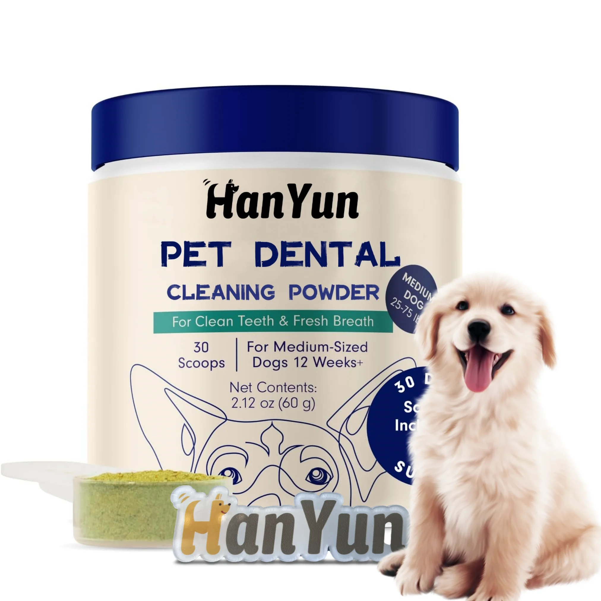 OEM/ODM Pet Dental Powder Oral Care Supplement Supports Fresh Breath And Teeth Cleaning - Plaque Off For Dogs