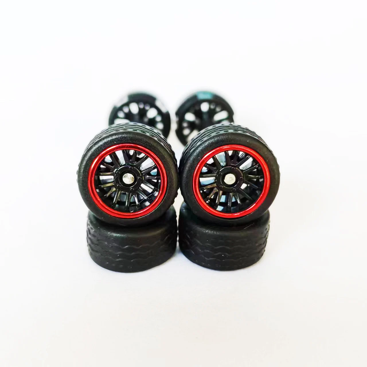 1/64 Alloy Car Wheels 10.8mm 12.8mm Tires for 1:64 Mini Toy Car Model Hot Wheel/Matchbox/Domeka/Tomy