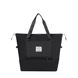 Top Seller Foldable Expandable Dry Wet Waterproof Duffel Holdall Yoga Weekend Shoulder Gym Luggage Travel Tote Bag Women