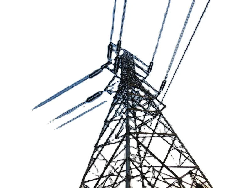 230kv single or double circuit turn steel power pole tower