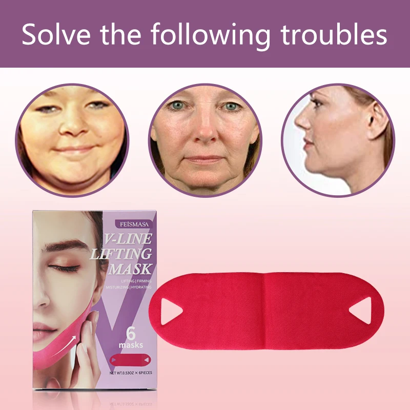 Private Label V Line Shape Face Lifting Mask Tightening Firming Repair Double Chin Reducer Chin Up Patch Lifting Mask