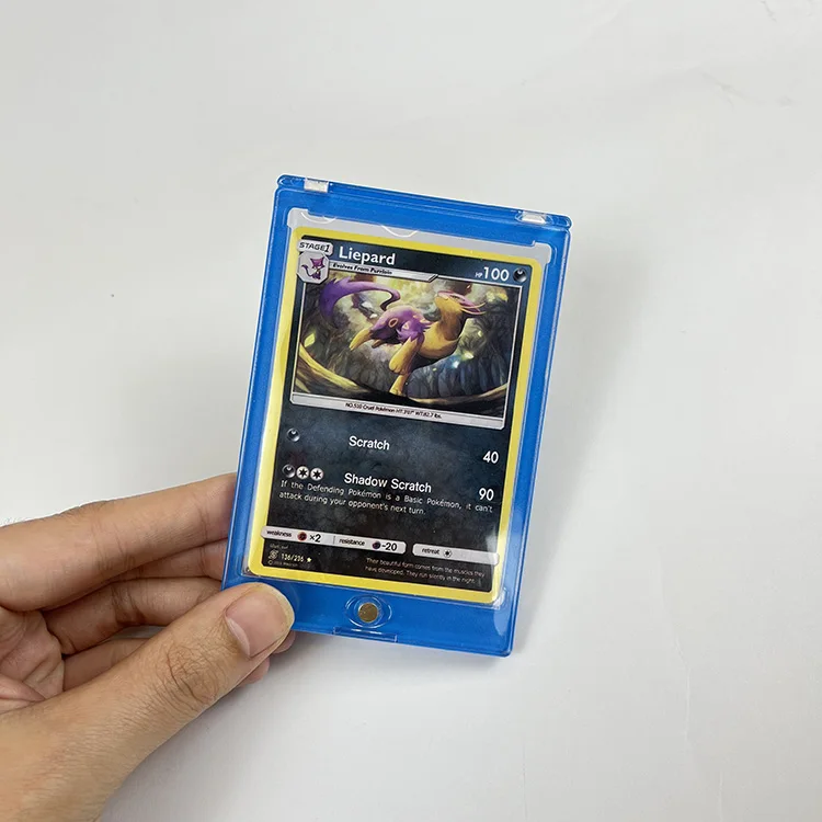 Acrylic Clear Football Sport Baseball Trading Card Protection Hard Plastic Magnetic Card Holder Case