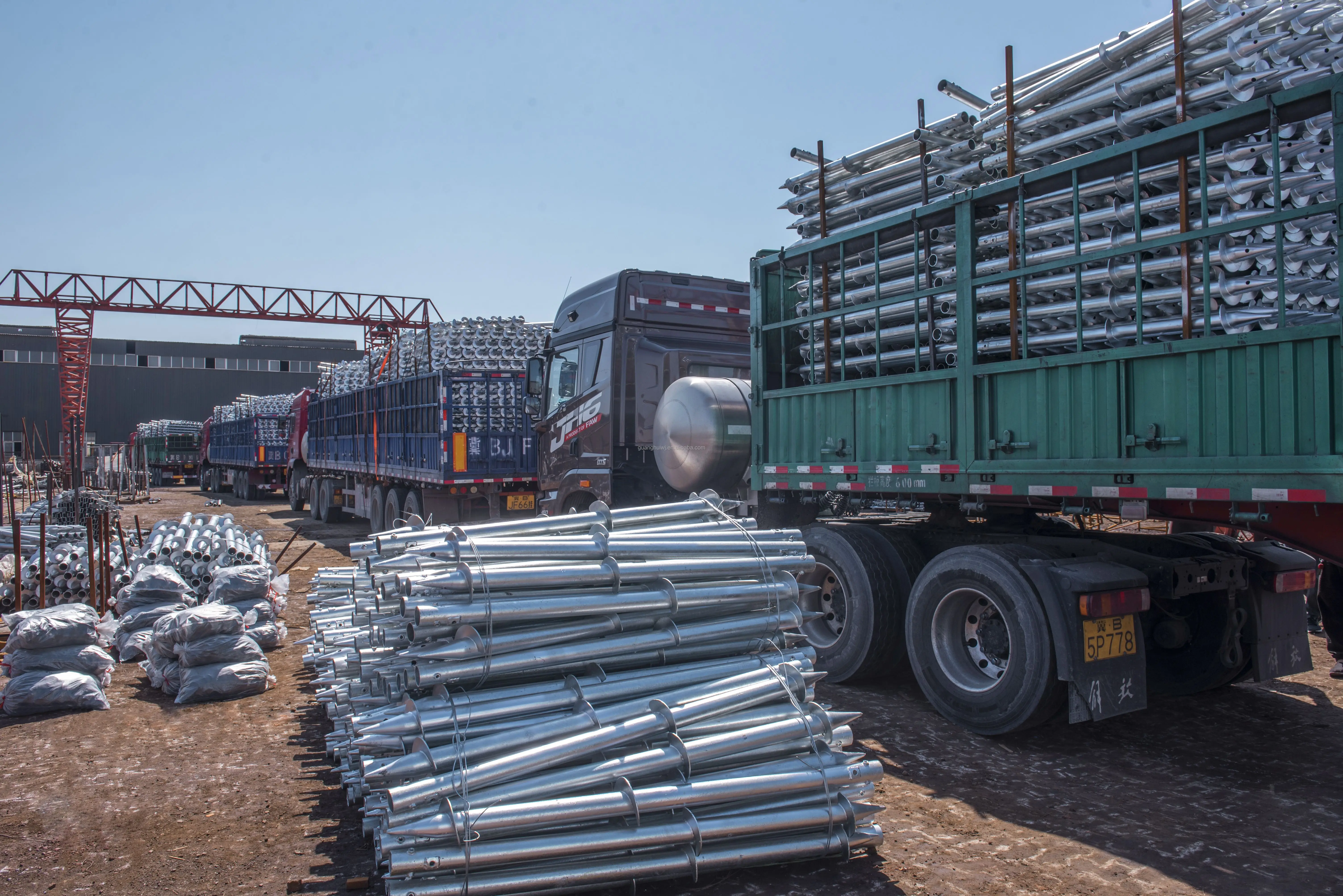 hot dip galvanized ground screw anchor for solar panel mounting system