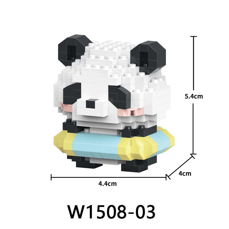 W1508 Animal Series Micro Building Blocks Mini Brick Panda Puzzle DIY Figure Toys Micro Particle Block For Christmas Gift