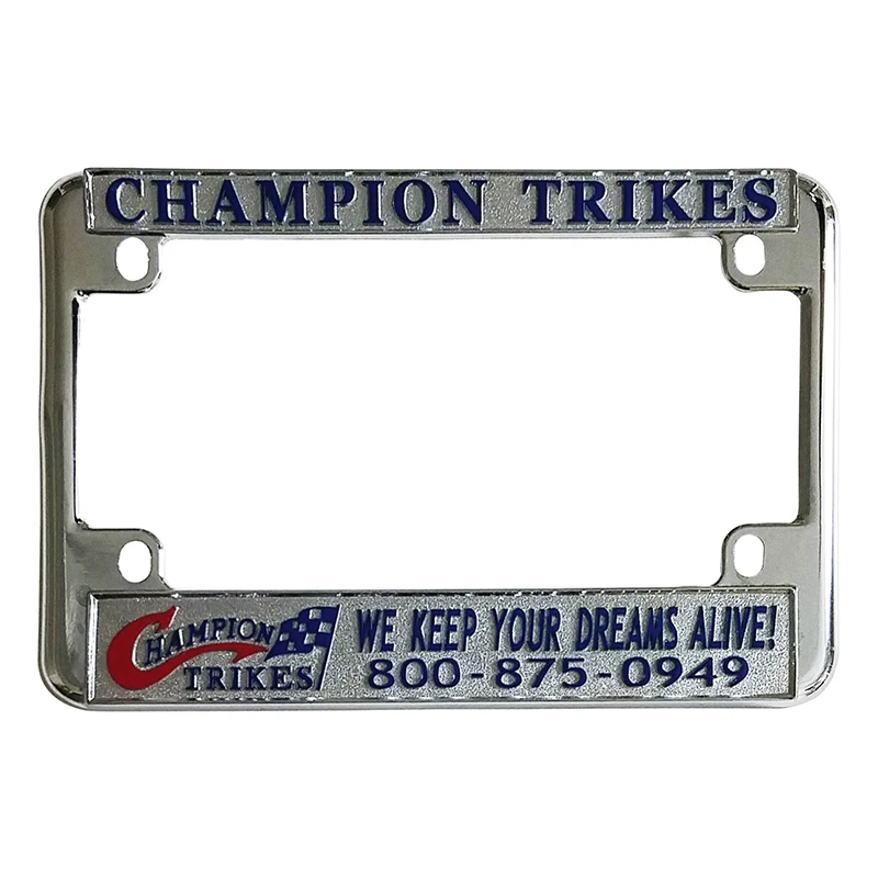 Custom Chrome License Plate Frame Metal