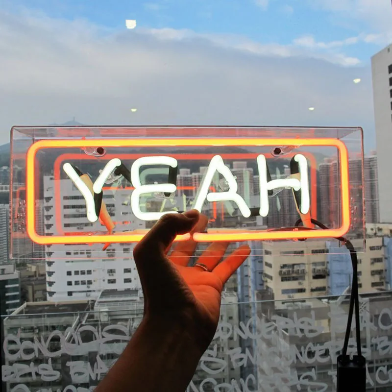 INS neon light creative luminous characters custom bar atmosphere neon glass sign tube decorative light neon sign glass