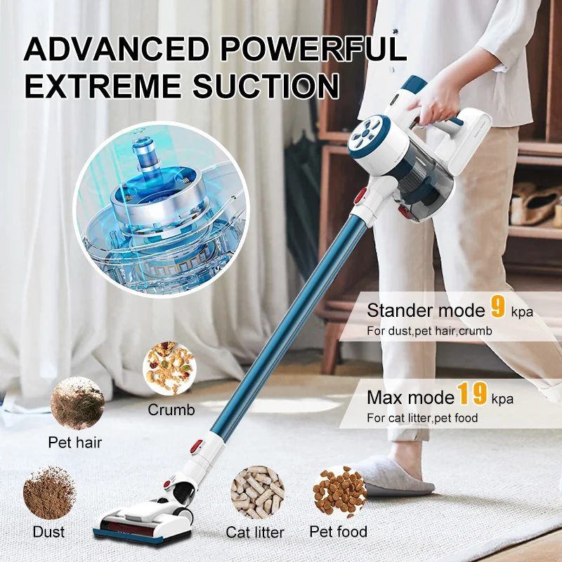New Product Portable Handheld Vacuum Cleaning Machines Suction LED Headlight Powerful Stick Cordless Vacuum Cleaner