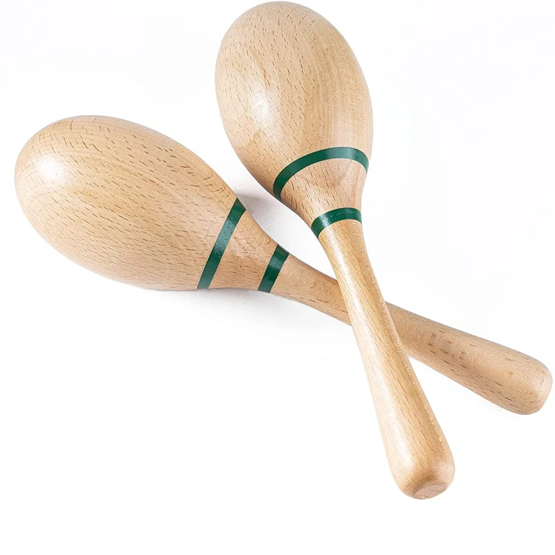Wooden Varnish Sand Hammer Toy Kids Instrument Education Toy Musical Hand Shaker Maracas