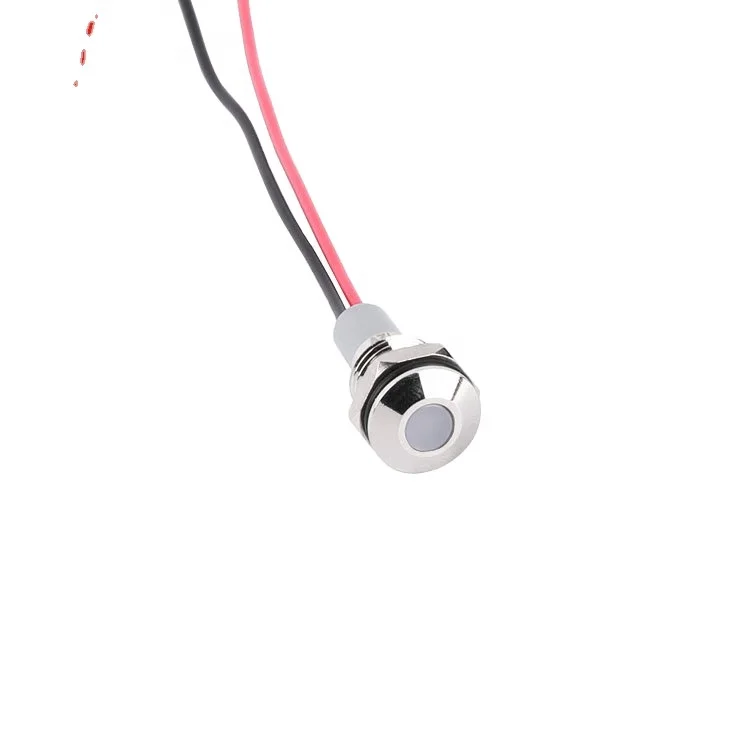 waterproof IP65 metal 12V/24V/110V/220V 10mm LED indicator pilot light button indicator light