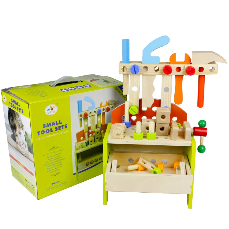 kindergarten school classroom equipment wooden learning  toys kids tool bench