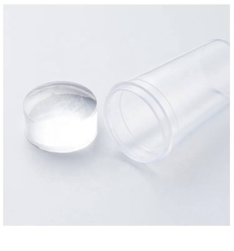 New Arrival 3.1cm Nail Art Stamper and Scraper Clear Silicone Stamping Jelly Transparent Nail Art Image Printer for DIY&Salon