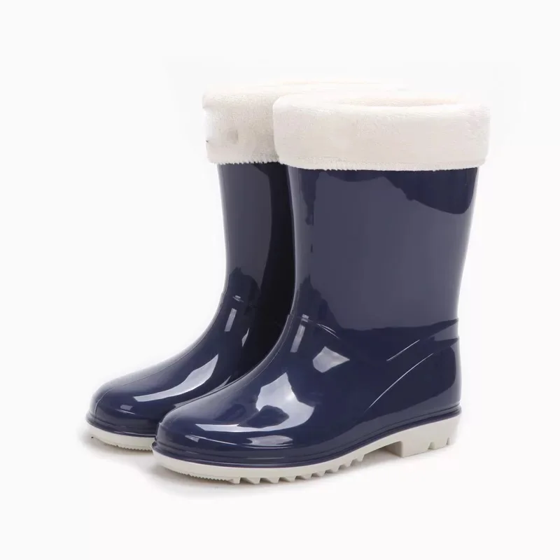 2022 newest children waterproof removable sock luminous recycle kid gumboots kids pvc rain boots