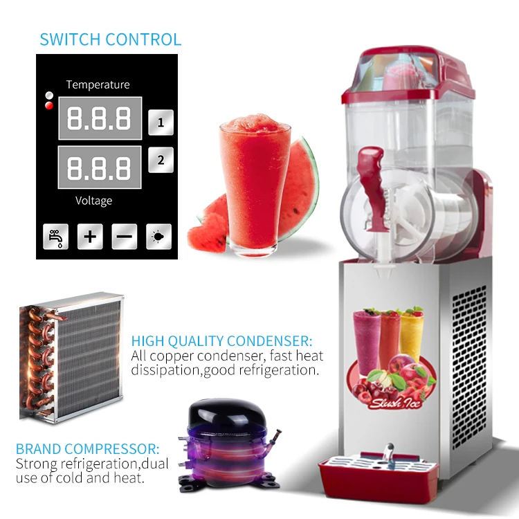 MK-SM112 Miken 1 Tank  New type slush puppy frozen drink commercial used slush juice making machine  for sale