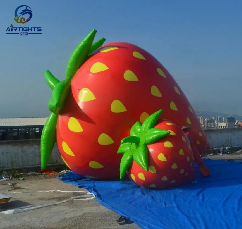 Event decoration inflatable fruit custom inflatable strawberry balloon for sale