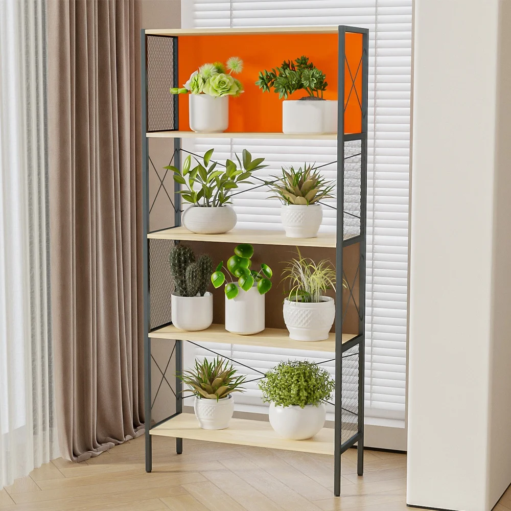 Tiered Shelves Eye-catching Storage for Showcasing Collectibles Particle board and metal Storage racks
